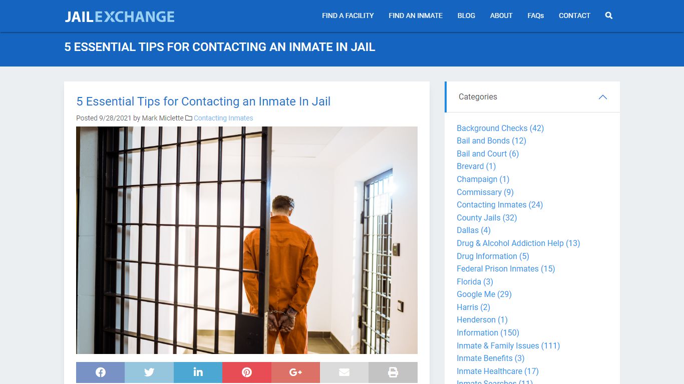 5 Essential Tips for Contacting an Inmate In Jail